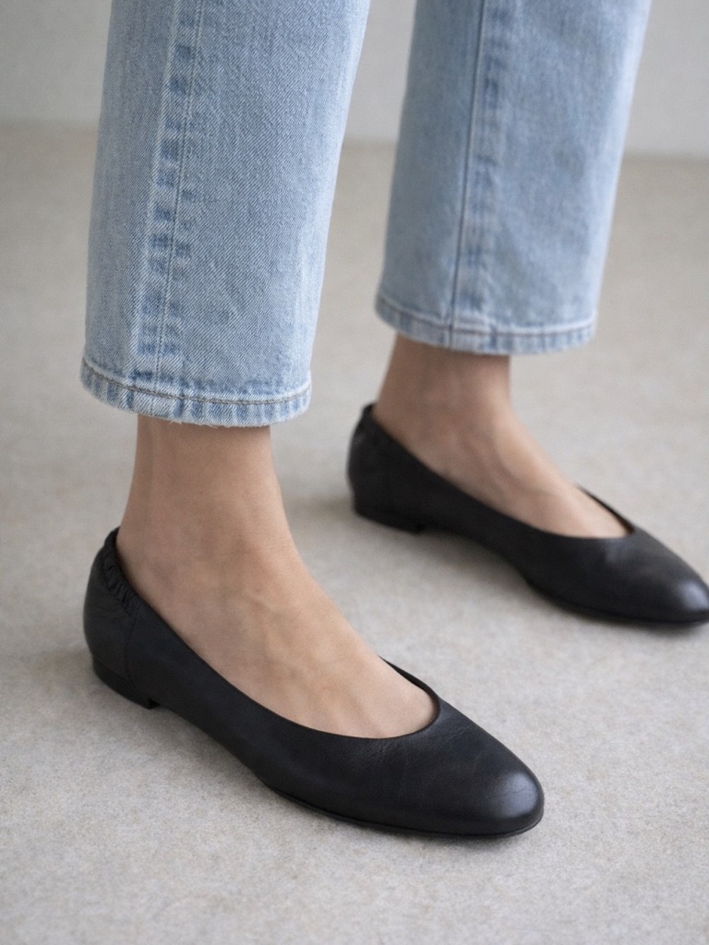 Cole Haan Grand OS Black Leather Ballet Flats Women’s 6B Comfort Minimal Classic